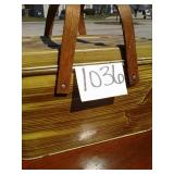 VINTAGE METAL PICNIC BASKET / CONTENTS