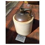 BROWN / WHITE STONE JUG