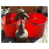 VINTAGE LAMP & 2 SHADES