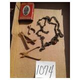 HAND CARVED TOOLS, PRINCE ALBERT TIN, FOLK ART