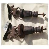 CAST IRON SHOE SHINE HORSE STANDS