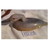 WOOD DUCK DECO, GLASS EYES..SIGNED 1982