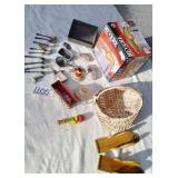 STAINLESS STEEL STOCK POT, MISC. ITEMS