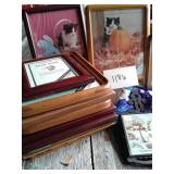 (9) 8X10 PICTURE FRAMES, 5X7, SCARF, JEWELRY BOX