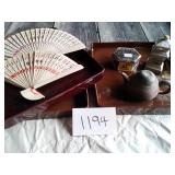 LOT OF ORIENTAL ITEMS, SAFRON POWDER, BALI BRA