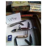 COLLECTION OF KNIVES, COLONIAL, BAROW, BUCK