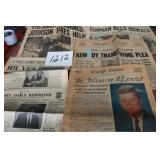 KENNEDY HEADLINES NEWSPAPERS