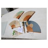 6 JAPANESE FOLDING FANS