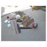 BALL GLOVE,ARROWS,ETC