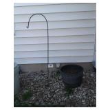 LARGE SHEPHERDS HOOK;WHISKEY BARREL FLOWER PLANTER
