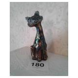 FENTON CARNIVAL GLASS CAT 11"