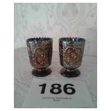 FENTON CARNIVAL GLASS X2