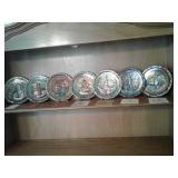 FENTON CARNIVAL GLASS COLLECTORS PLATES X7