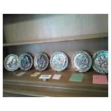 FENTON CARNIVAL GLASS COLLECTORS PLATES X6