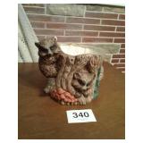 CERAMIC TREE TRUNK PLANTER