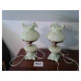 FENTON GONE WITH THE WIND STYLE LAMPS-(ONE