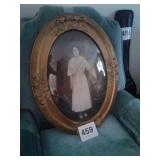 VINTAGE CURVED GLASS PICTURE