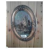 VINTAGE OVAL PAINT ON GLASS
