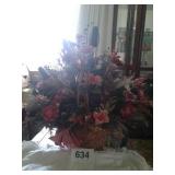 LARGE FLOWER ARRANGEMENT IN BASKET