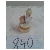 PRECIOUS MOMENTS FIGURINE JEWELRY BOX