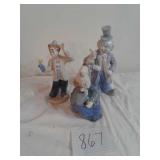 PORCELAIN CLOWN FIGURINES