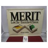VINTAGE METAL MERIT CIG SIGN