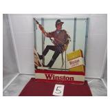 VINTAGE METAL WINSTON CIG SIGN