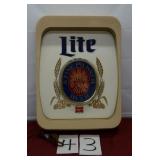 VINTAGE MILLER LIGHT LIGHTED SIGN