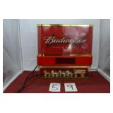 BUDWEISER LIGHTED BAR SIGN