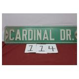 OLD EMBOSSED STREET SIGN