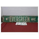 OLD EMBOSSED STREET SIGN