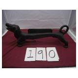 LARGE WEINER DOG CAST IRON BOOT SCRAPER