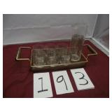 VINTAGE CONTEMPORARY MARTINI SET W/HOLDER