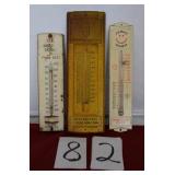 3 OLD THERMOMETERS