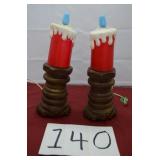 VINTAGE CHRISTMAS CANDLE LIGHTED DISPLAYS