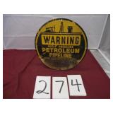 PETROLEUM METAL SIGN