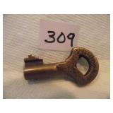 ANTIQUE IC RAILROAD KEY #0024 ILLINOIS CENTRAL