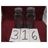 #2 & #7 VINTAGE BEEHIVE BALL JARS W/ZINC LIDS