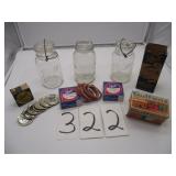 VINTAGE BALL & DREG JAR, LIDS, RINGS, ETC