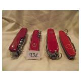 GROUP OF 4 CAMP KNIVES