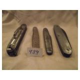 GROUP OF 4 OLD POCKET KNIVES