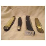 GROUP OF 4 OLD POCKET KNIVES