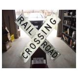 LARGE VINTAGE RR CROSSING SIGN