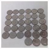 33 KENNEDY HALF DOLLARS FROM THE 1970