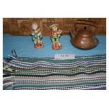 TEAPOT, FIGURINES....TEAPOT DAMAGED