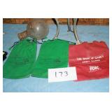 BANK BAGS, CHRISTMAS TREE STAND, GLASS CONTAINER