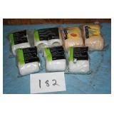 PAINT SUPPLIES, (6) 3 INCH & 1 FOUR INCH ROLLERS
