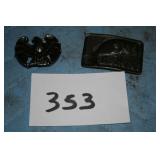 BELT BUCKLES, EAGLE, BASS