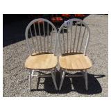 2 WHITE DINING CHAIRS