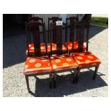 6 ORIENTAL STYLE DINING CHAIRS